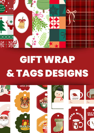 Christmas Gift Tags and Wrapper [Instant Download]