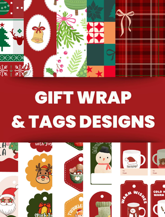 🎁 Gift Tag & Wrapping Paper Bundle